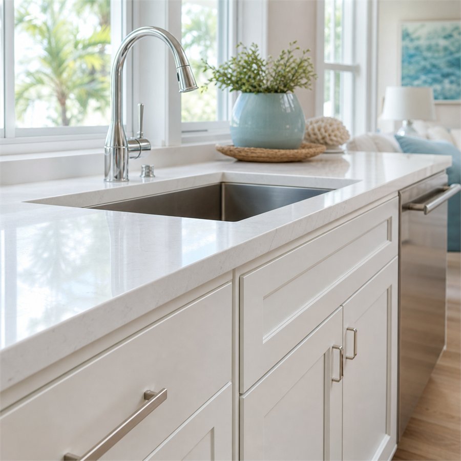 Spotless kitchen counter